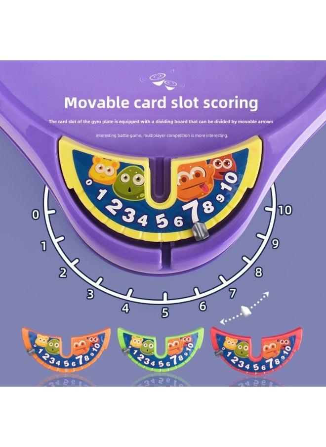 Generic - Hot Children's Multi-player Competitive Battle Top Pull Top Battle Plate Desktop Parent-child Interactive Toys-Color:RYB1500-1 Four-person - Image 1
