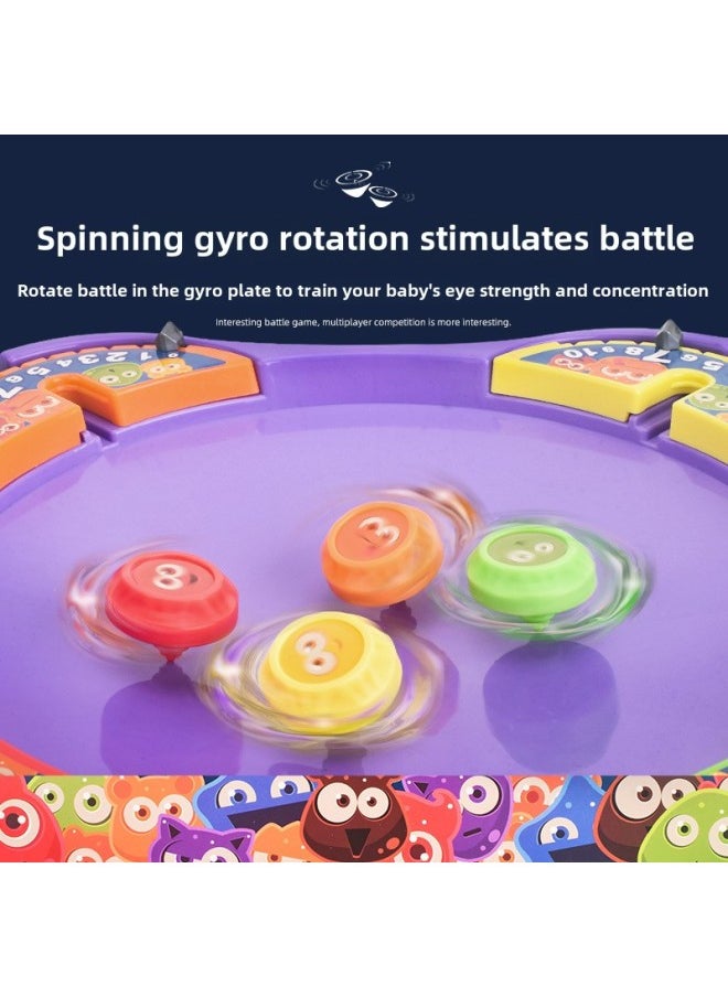 Generic - Hot Children's Multi-player Competitive Battle Top Pull Top Battle Plate Desktop Parent-child Interactive Toys-Color:RYB1500-1 Four-person - Image 1