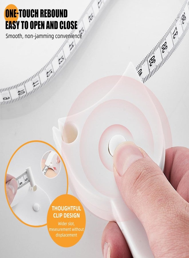 Hession 60 Inch/150cm Body Tape Measure with Soft Tape, Automatic Retract, Lock Pin and Push-Button Retract - Image 3