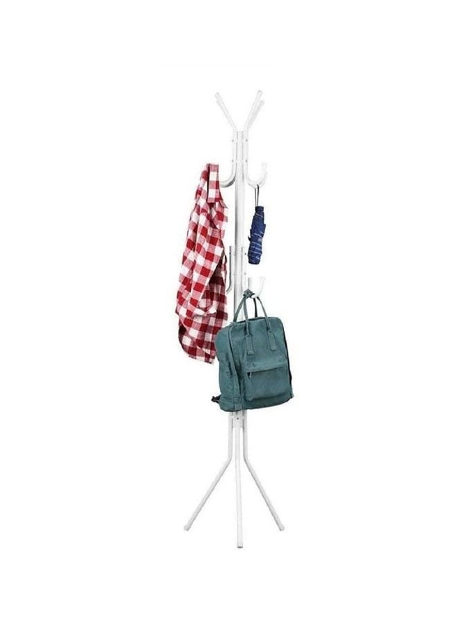 Arabest Metal Coat Rack, Clothes Hanger, Hat Handbag Hook, 175cm High, Easy Assemble Hat Rack Freestanding Clothes Rack, Entrance Bedroom Office. (white)  - Image 2