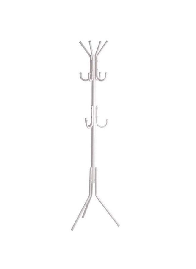 Arabest Metal Coat Rack, Clothes Hanger, Hat Handbag Hook, 175cm High, Easy Assemble Hat Rack Freestanding Clothes Rack, Entrance Bedroom Office. (white)  - Image 1