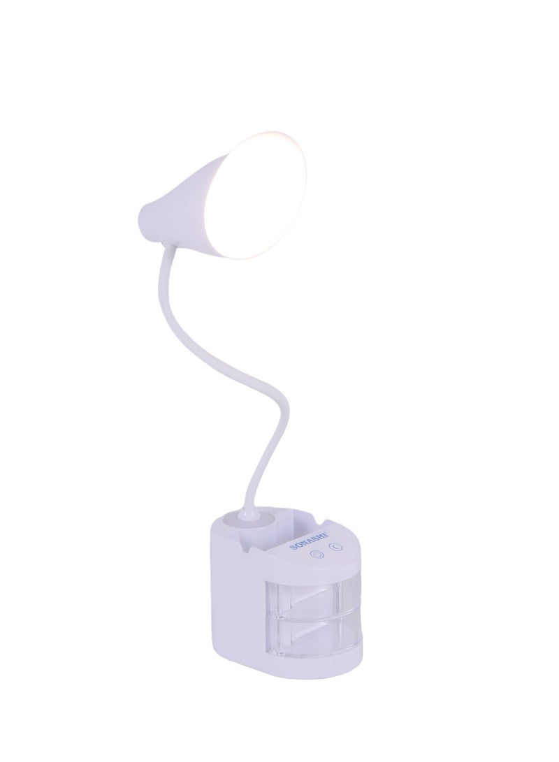 SONASHI Rechargeable LED Lamp | 12+8 Bright LEDs with Touch Switch | 4 Light Modes (Low, Bright, Super Bright, Night Light) | Type-C Fast Charging with 1200mAh Battery | Adjustable Tube with Pen, Phone Holder & Storage Box | STL-008 - Image 5