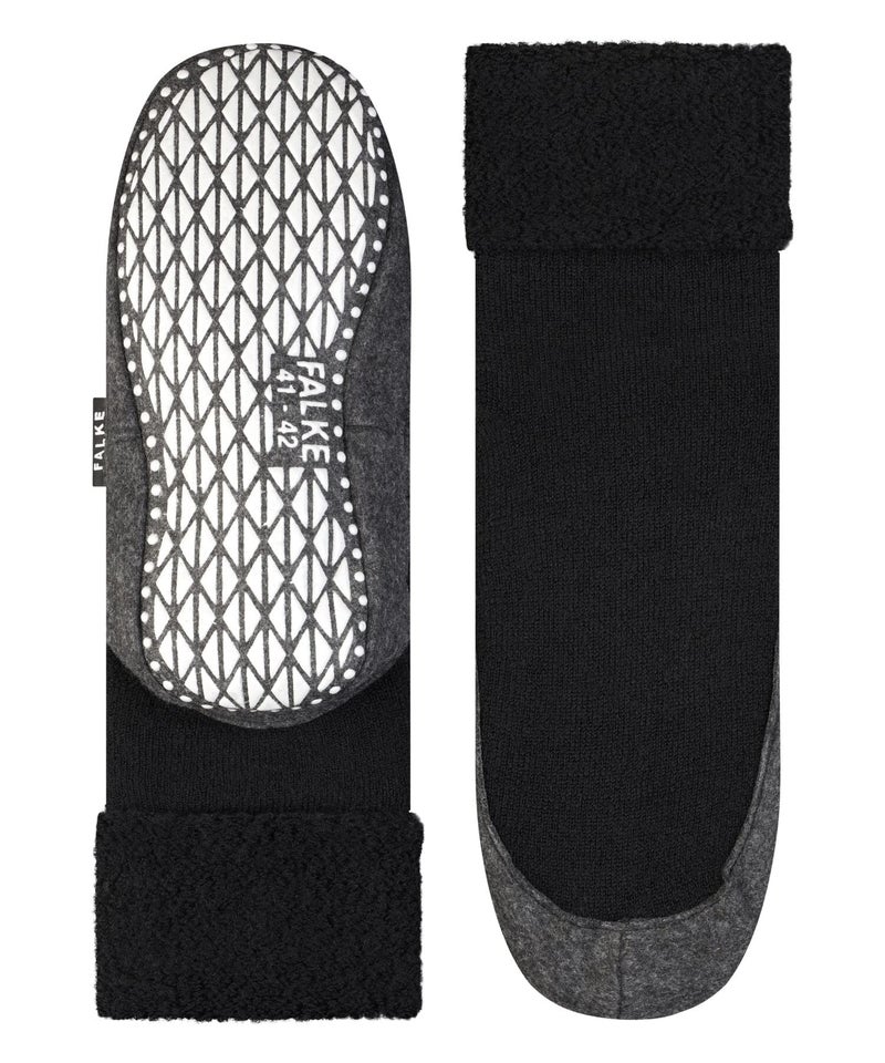 FALKE Men's Cosyshoe Slipper Socks, Cozy Warm, Merino Wool, Thick House Socks for Winter and Fall, Grips On Sole, Black (Black 3000), 8-9, 1 Pair - Image 4