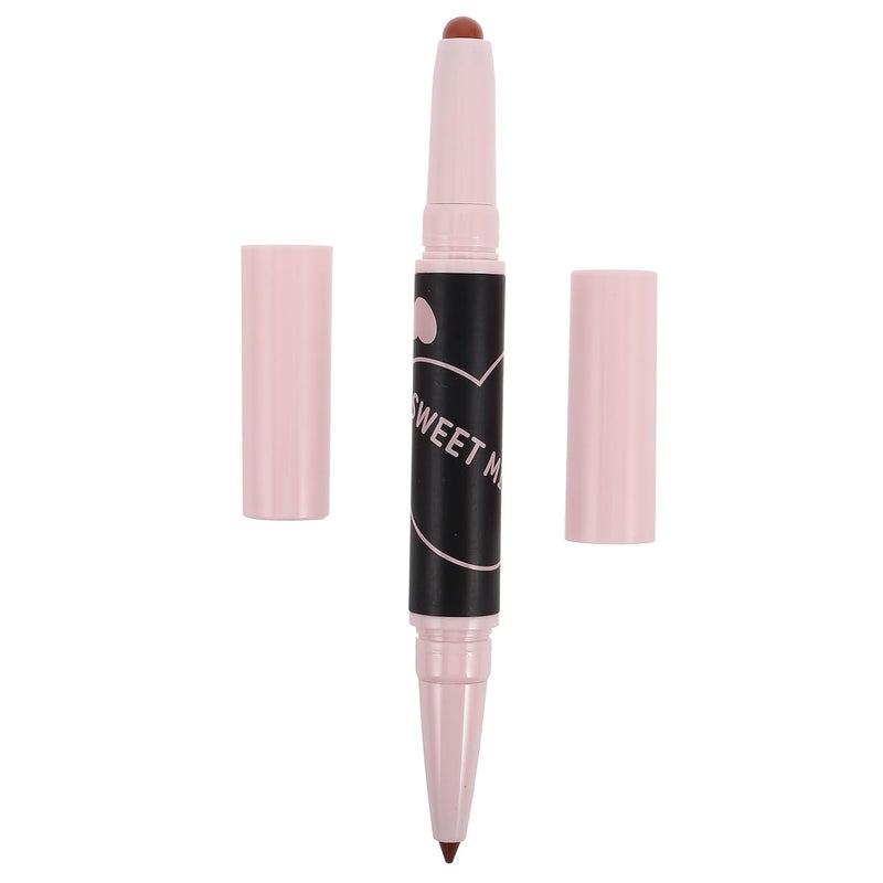 Dual-ended Lip Liner and Lipstick Pen 1# Waterproof Matte Lip Makeup Tool for Women Crimson Shade Cream Accessory for Precise Contouring and Daily Use - Image 1