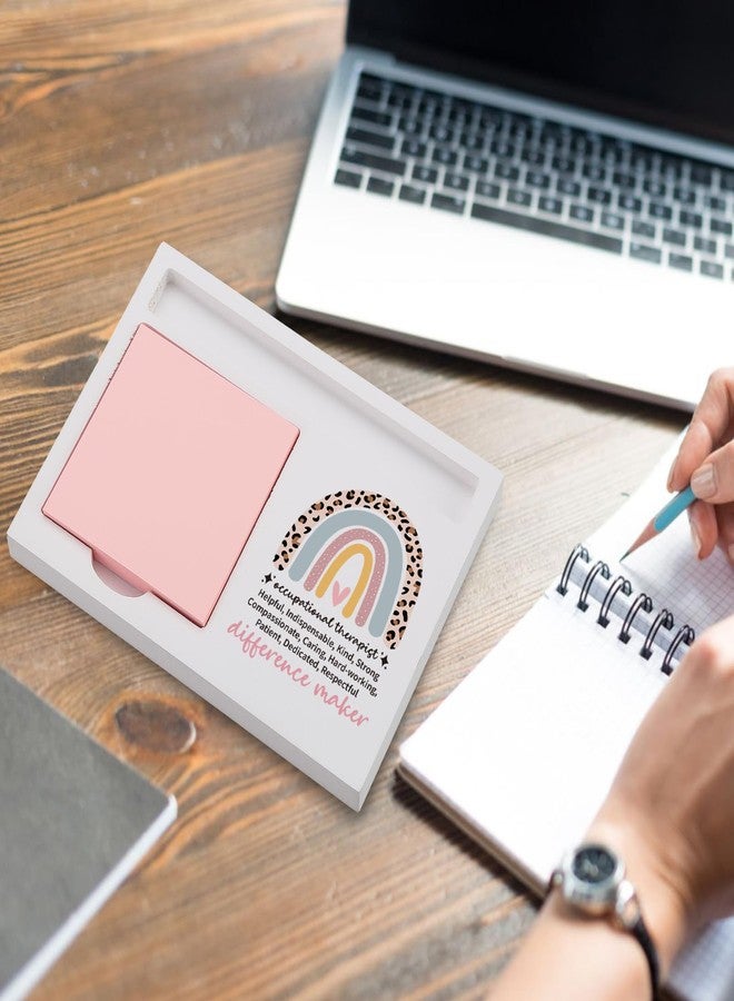 YODOCAMP Occupational Therapist Sticky Note Holder for Desk, Appreciation Gift from Patient Coworker Friend, Rainbow Desk Organizer for Women Men, Thank You OT Gift for Office TZP152 - Image 5