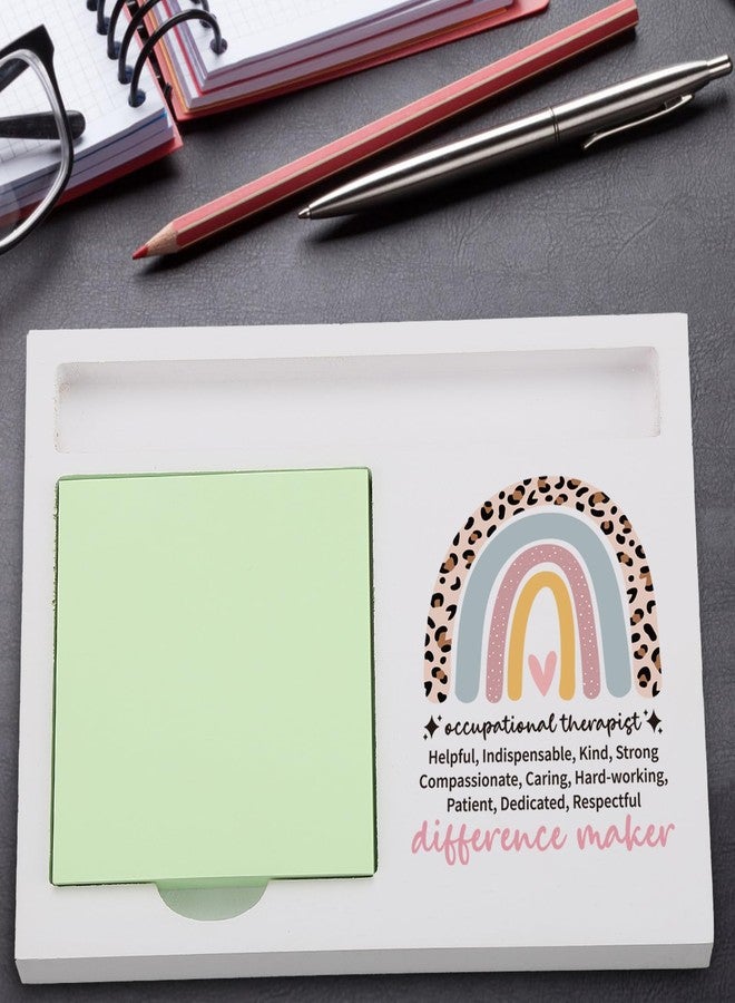 YODOCAMP Occupational Therapist Sticky Note Holder for Desk, Appreciation Gift from Patient Coworker Friend, Rainbow Desk Organizer for Women Men, Thank You OT Gift for Office TZP152 - Image 3