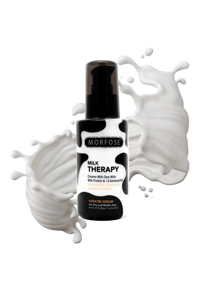 MORFOSE Milk Therapy Serum, Nurishment and Protection, Silkier, Shinier, Healthier-looking and Stronger Hair, Split-end Healing, provides Softness, Vitality and Radiance, 100 ml - Image 1