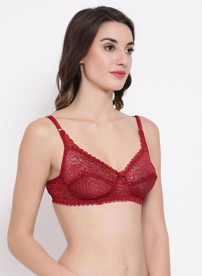 Clovia Pack of 2 - Lace Non-Padded Non-Wired Full Cup Bra - Image 4