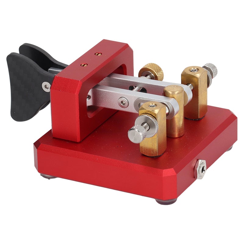 Morse Code Key Double Paddle Automatic CW Shortwave Telegram Tapper for Training Red - Image 5