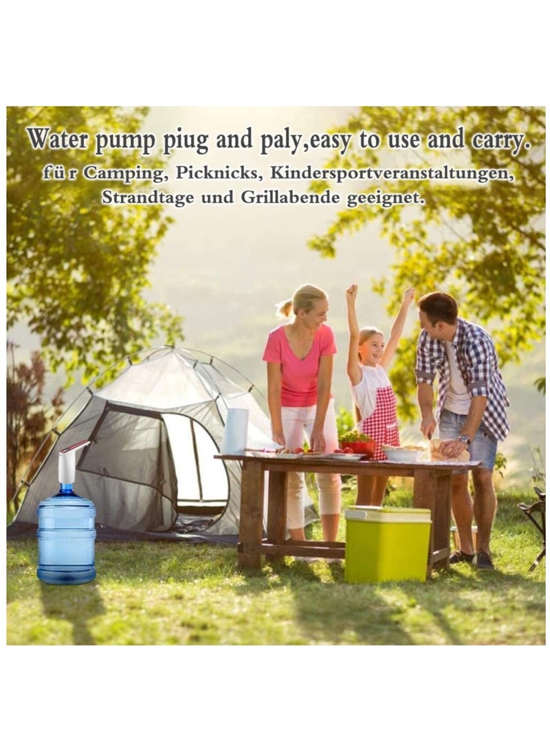 SYOSI Electric Water Dispenser Pump, 2-5 Gallon Universal Portable Electric Water Pump USB Charging Drinking Water Pump Portable Automatic Water Bottle Pump for Home Kitchen Office Camping Water Dispenser  - Image 4