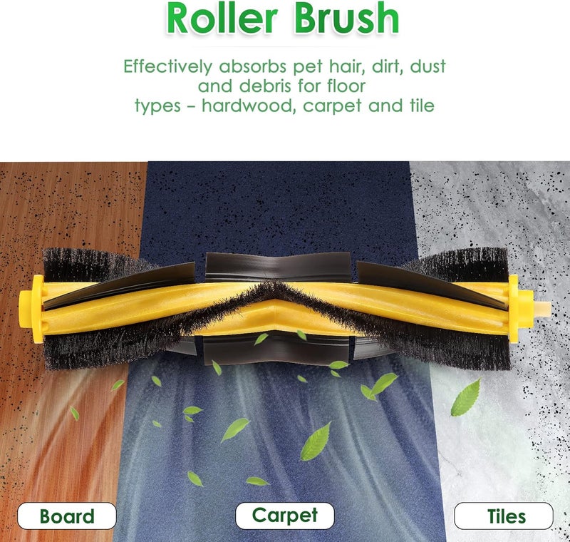 CHAIN PEAK N10 Replacement Parts for Robot Vacuum Cleaner Ecovacs DEEBOT OZMO N10 N10 Plus 920 950 T8 AIVI Max T9 T5 N5 N7 N8+ N8 Pro Plus Robot Vacuum Cleaner Accessories 1 Main Roller Brush 3 HEPA Filters 6 - Image 2