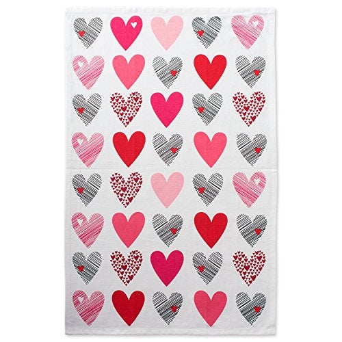 DII Valentine's Day Collection Kitchen, Dishtowel Set, 18x28, Hearts Collage, 2 Piece - Image 4