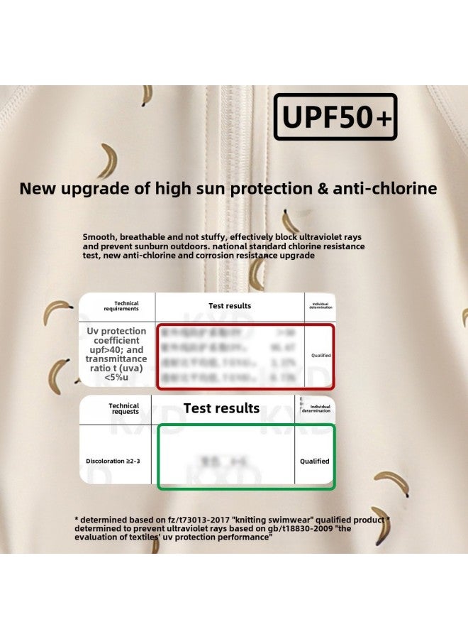 إسكدنيا بدلة سباحة لطيفة للفتيات الصغيرات من قطعة واحدة بتصميم Ins Style بدلة سباحة للأطفال بأكمام طويلة ومضادة للكلور واقية من الشمس - اللون: (البيع المسبق) بدلة سباحة بسحاب أصفر مقاس الزهور: 130 - Image 4