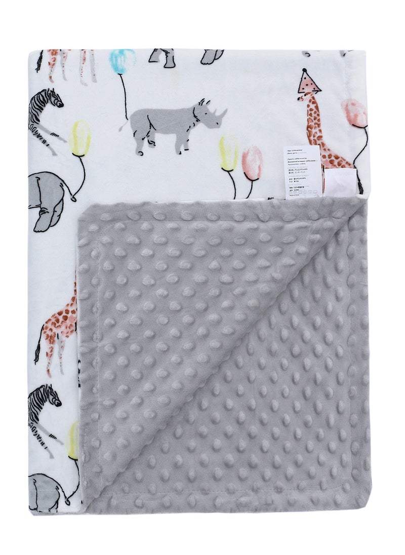 Miracle Baby - Kids Baby Blankets Newborn Plush Blankets  Cartoon Print Fleece Soft Receiving Blankets Bedding Quilt for Toddlers 75*100CM - Image 1