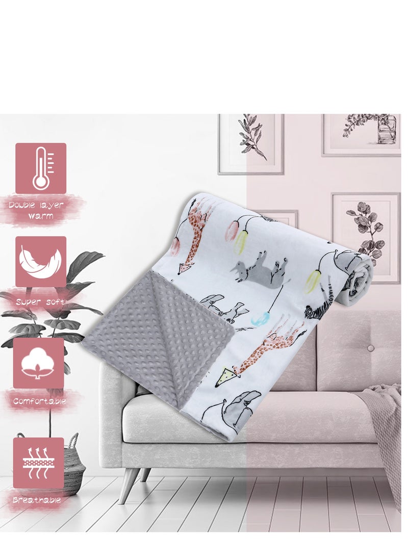 Miracle Baby - Kids Baby Blankets Newborn Plush Blankets  Cartoon Print Fleece Soft Receiving Blankets Bedding Quilt for Toddlers 75*100CM - Image 1