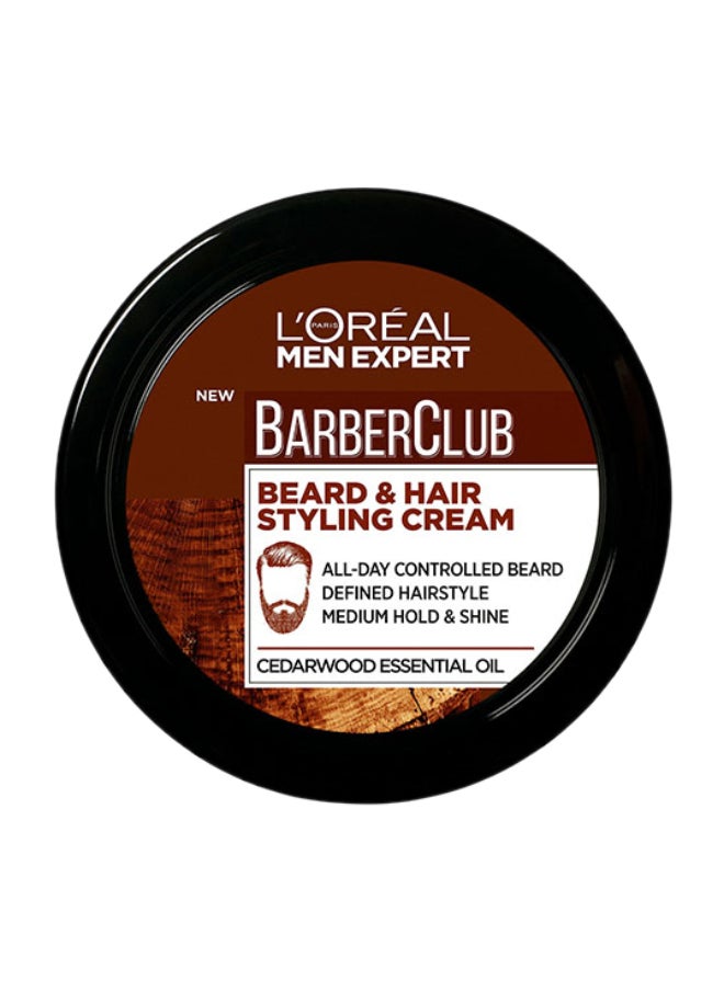 L'OREAL PARIS Men Expert Barber Club Beard And Hair Styling Cream, 75 Ml  - Image 1