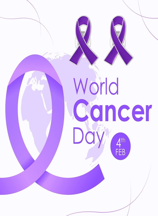 هانايف، 100 قطعة من دبابيس التوعية بشريط أرجواني، عبوة فردية بالجملة، بروش توعية لمستلزمات جمع التبرعات الخيرية العامة - Image 4