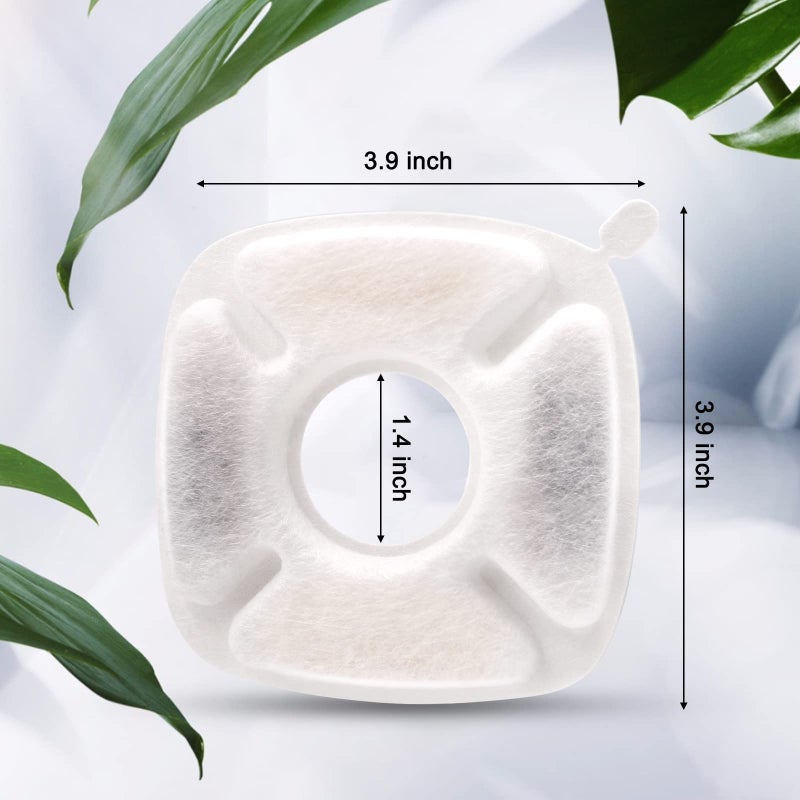 Cylomert Pet Fountain Filters Compatible with 95Oz/2.8L Dog Water Fountain(4 Carbon Filters+4 Sponge Filters) - Image 2
