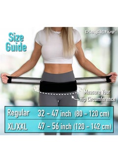 PlayActive Sacroiliac SI Joint Hip Belt - Lower Back Support Brace for Men and Women - Pelvic Support Belt - Trochanter Belt - Sciatica Pelvis Lumbar Hip Pain Relief (Regular)  - Image 3