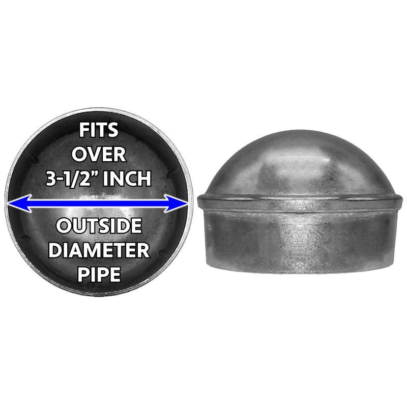 Jake Sales 3-1/2"" Chain Link Fence Post Cap - Use For 3-1/2"" Outside Diameter Post/Pipe - Aluminum Chain Link Post Cap (Each) - Image 2