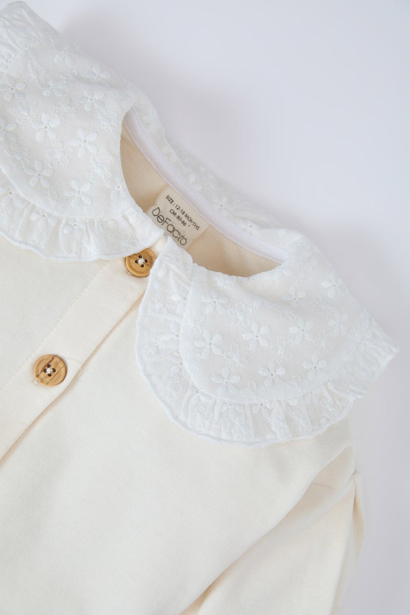 DeFacto Baby Girl Lace Collar Buttoned Cardigan - Image 5