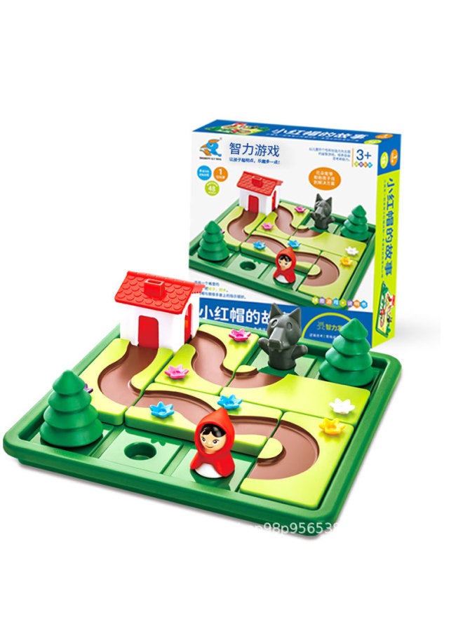 Little Red Riding Hood And Big Gray Wolf Educational Desktop Toys Little Cute Egg Logic Parent-child Game Thinking Early Education Educational Toys-Color:Little Red Riding Hood 【chinese】 - Image 1