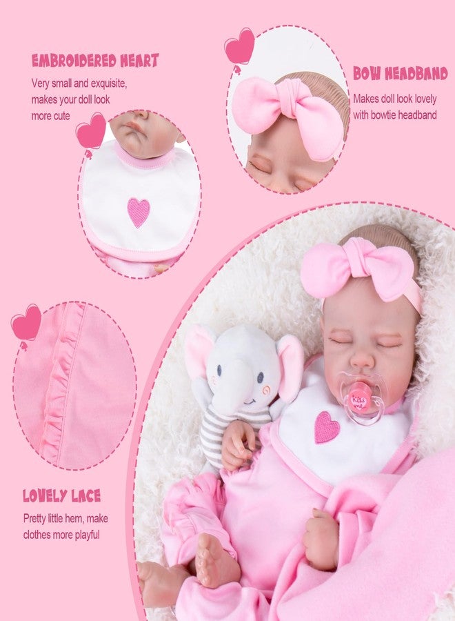 Aori 9 Pcs Reborn Baby Dolls Clothes Set with Pink Bassinet for 17-22 Inch Baby Doll, Carrier Bed and Baby Doll Clothes Outfit Accessories fit Newborn Baby Girl - Image 4