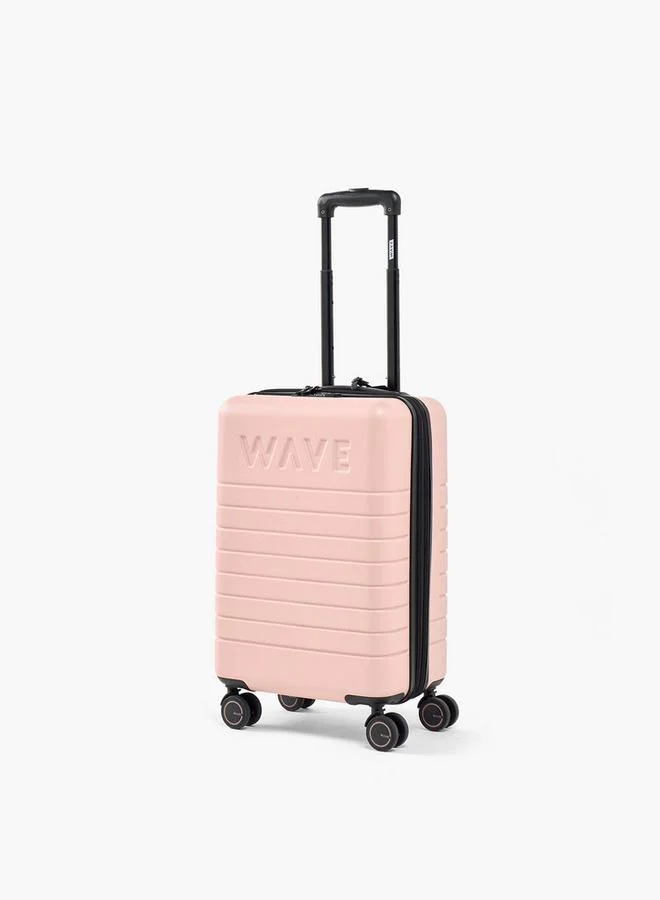 وايف Textured Hardcase Luggage Trolley With Retractable Handle - 20 Inches Cabin Bag