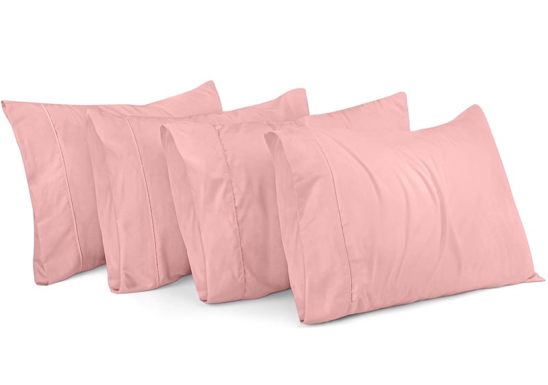 Utopia Bedding Queen Pillow Cases 4 Pack Envelope Closure Soft Brushed Microfiber Fabric Shrinkage and Fade Resistant Pillow Covers Queen Size 20 X 30 Inches Queen Pink