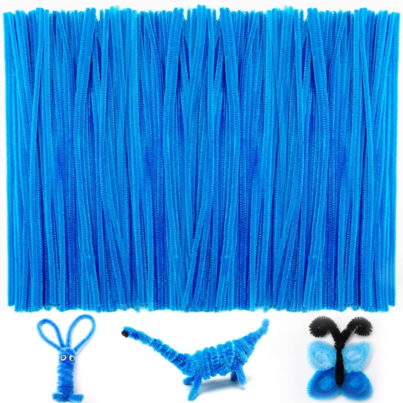IOOLEEM Iooleem 200pcs Dark Blue Pipe Cleaners, Chenille Stems, Pipe Cleaners for Crafts, Pipe Cleaner Crafts, Art and Craft Supplies.  - Image 1