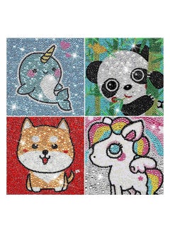 Y&D Diamond Painting Kit, SYOSI 4 Pieces 5D Kit for Kids Full Drill by Number Kits Beginners DIY Rhinestone Art Craft Set Home Office Wall Decor  - Image 1
