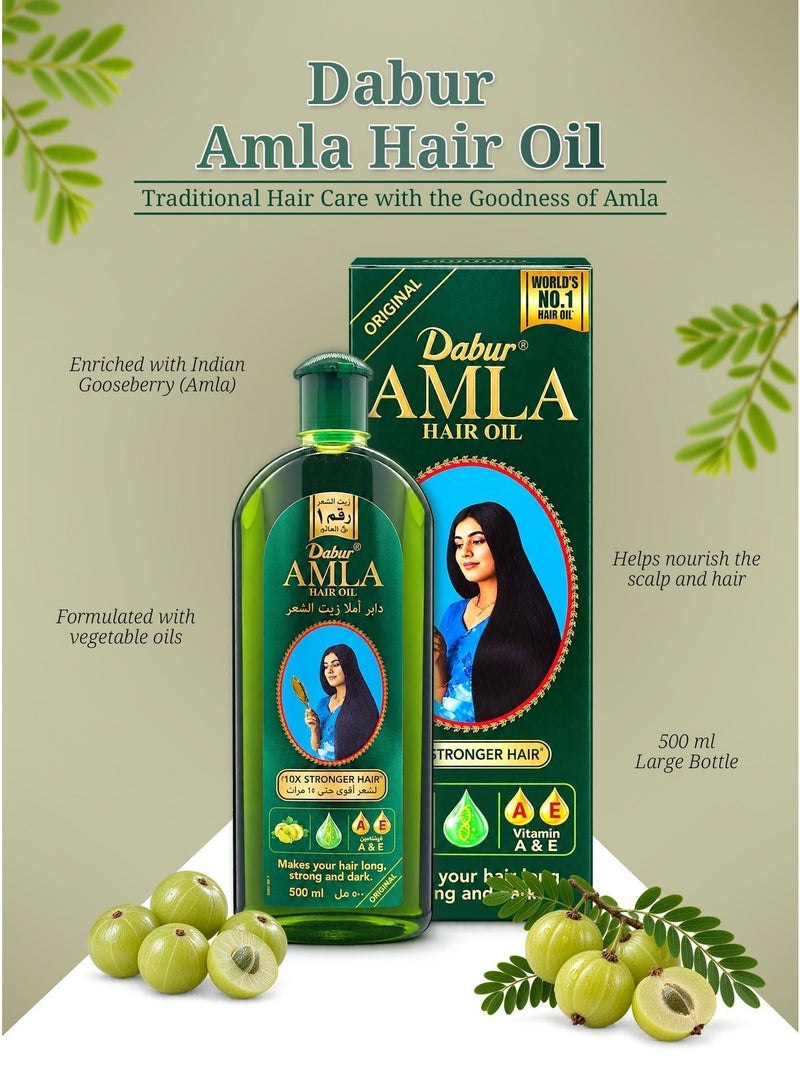 Dabur Amla Hair Oil 500ml - Image 2