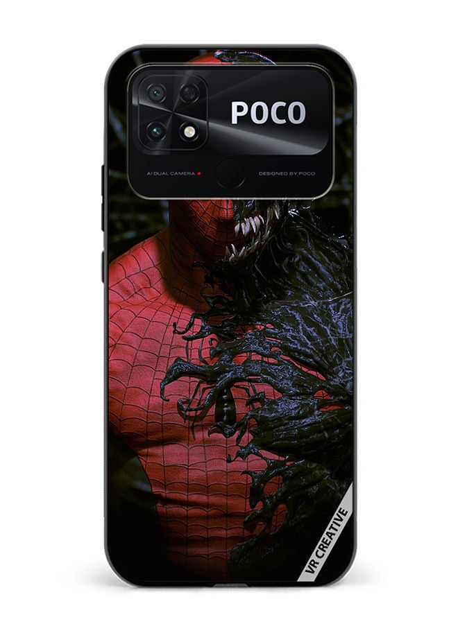 VR CREATIVE Protective Case Cover For Xiaomi Poco C40 Spiderman Design Multicolour - Image 1