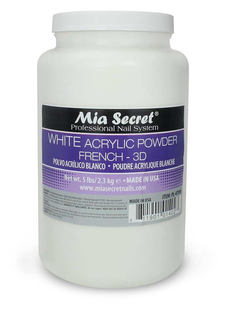 MIA SECRET Mia Secret White Acrylic Powder (5LBS) 