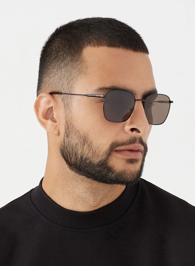 30Sundays Rust,Men Sunglasses, Square Sunglasses, UV Protection: UV400 (Black,Brown)