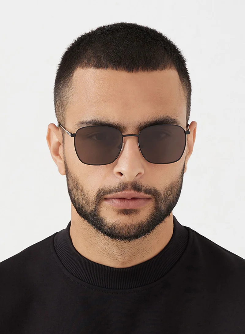 30Sundays Rust,Men Sunglasses, Square Sunglasses, UV Protection: UV400 (Black,Brown)