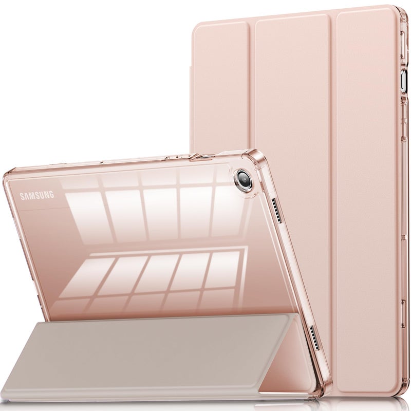 INFILAND Case for Galaxy Tab A9 Plus 5G, Slim Stand Crystal Clear Protective Smart Cover for Samsung Galaxy Tablet A9+/A9 Plus 11 Inch 2023 Model (SM-X210/X216/X218)[Auto Wake/Sleep] Rose Gold - Image 1