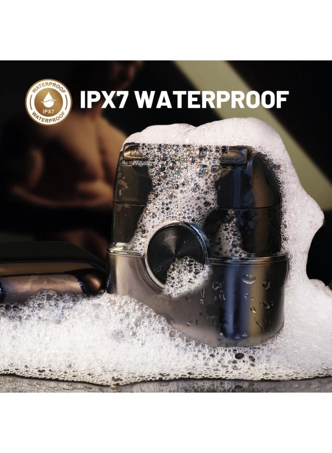 Electric Foil Shavers for Men, Upgraded Mini Electric Razor with 4 Floating Blades & Big LED Display - Foil Shaver for Men with 2 Gears Adjustable - Face Shaver with IPX7 Waterproof Wet/Dry, USB Type C - Image 5