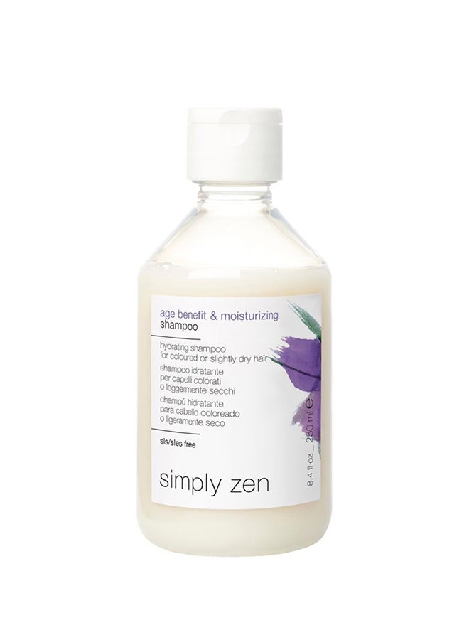Simply Zen Age Benefit Shampoo 250ml – Anti-Aging Hydration for Mature Hair, Hyaluronic Acid, Nourishing Wash for Brittle Hair Relief 250ml - Image 1