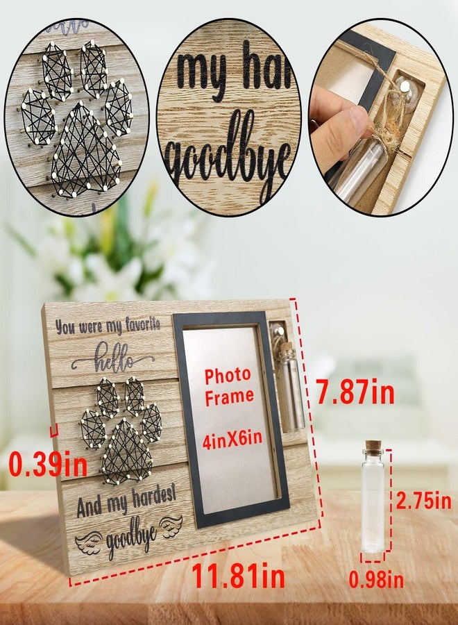 free-space Dog Memorial Frame for Ashes or Hair with Glass Bottle Pet Loss Gifts for Loss of Dog Sympathy Picture Frame(Black) - Image 2