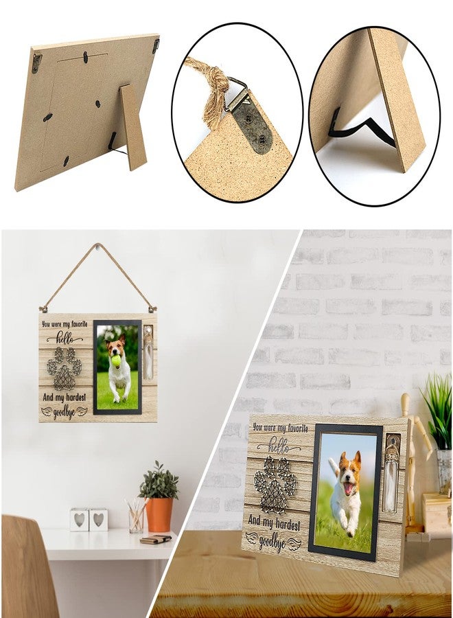 free-space Dog Memorial Frame for Ashes or Hair with Glass Bottle Pet Loss Gifts for Loss of Dog Sympathy Picture Frame(Black) - Image 3