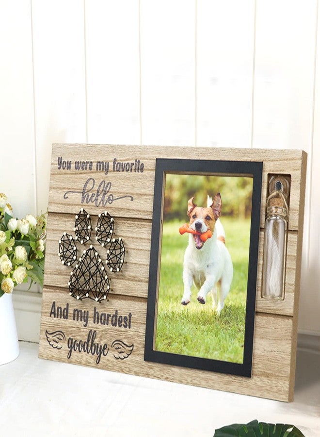 free-space Dog Memorial Frame for Ashes or Hair with Glass Bottle Pet Loss Gifts for Loss of Dog Sympathy Picture Frame(Black) - Image 4