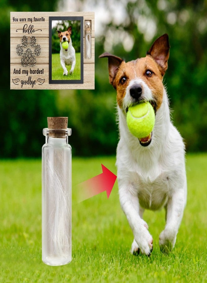 free-space Dog Memorial Frame for Ashes or Hair with Glass Bottle Pet Loss Gifts for Loss of Dog Sympathy Picture Frame(Black) - Image 5