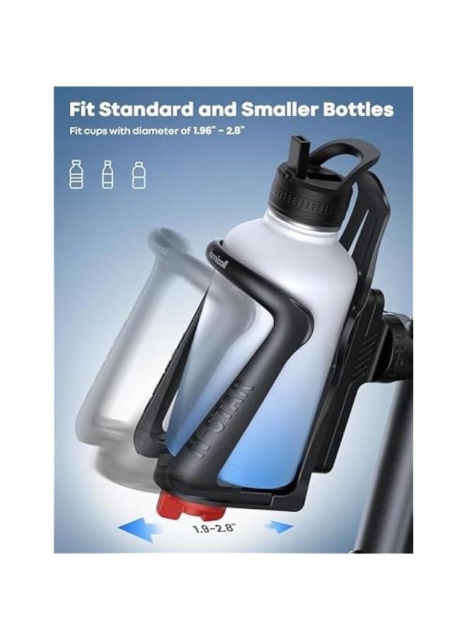 HOOKOR Bike Water Bottle Holder - 【for Handlebar & Frame】 【for 1.9-2.8 Diameter Bottles】Bicycle Drink Holder, Motorcycle Cup Cage with Screw Tool, Fit Standard and Smaller Size Bottles.  - Image 2