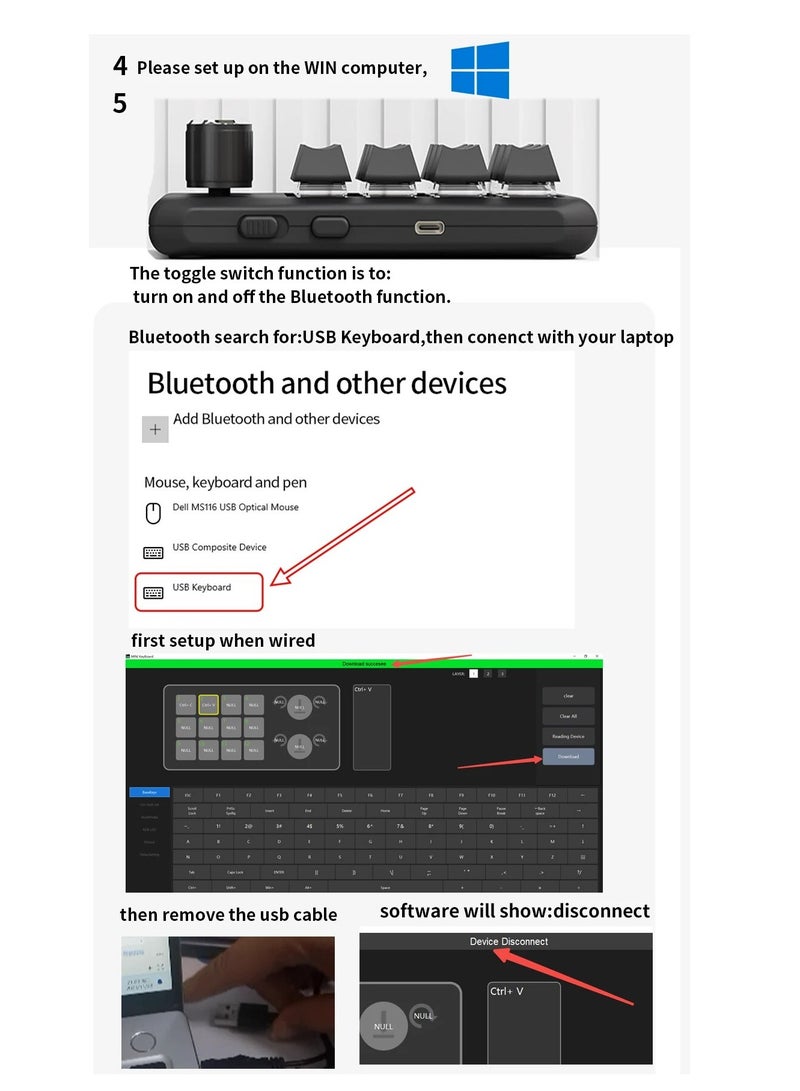 Programming Macro Custom 2 Knob Bluetooth Keyboard RGB 12 Key Copy Paste Mini Button Gaming Keypad Mechanical Hotswap Macropad