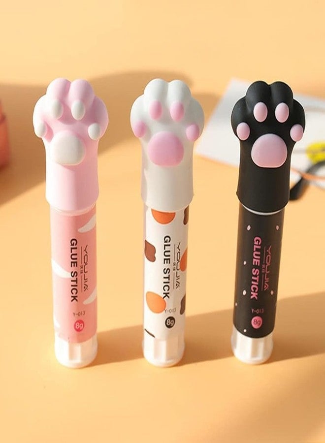 Zenarao Solid Glues, Kawaii Cartoon Solid Glue Stick, Cat Claw Cute Glue Stick, Strong Adhesives for Student Stationery DIY Craft High Viscosity School Supplies(1Pcs Random Color) - Image 3