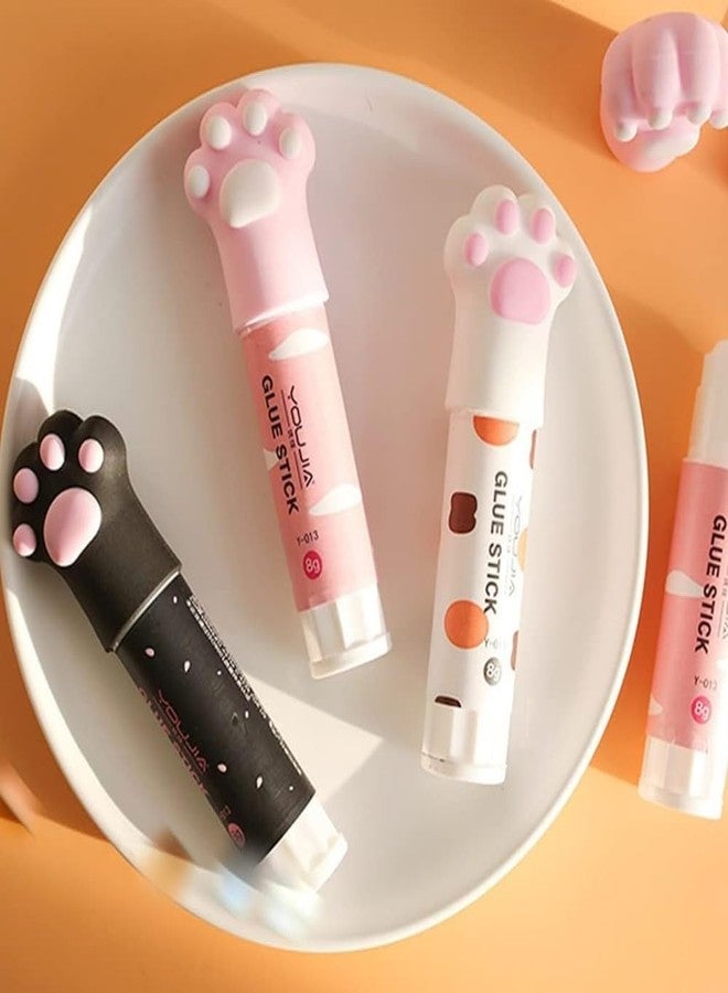 Zenarao Solid Glues, Kawaii Cartoon Solid Glue Stick, Cat Claw Cute Glue Stick, Strong Adhesives for Student Stationery DIY Craft High Viscosity School Supplies(1Pcs Random Color) - Image 1