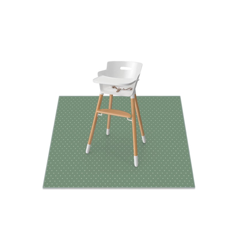 WeeSprout حصيرة سبلات للأطفال من وي سبراوت، كبيرة 51 بوصة × 51 بوصة، حصيرة لعب أرضية بسطح متين ومقاوم للماء وقاعدة غير قابلة للانزلاق للأطفال الرضع حتى toddlers تحت الكرسي العالي، الفنون والحرف، النزهات واللعب - Image 1