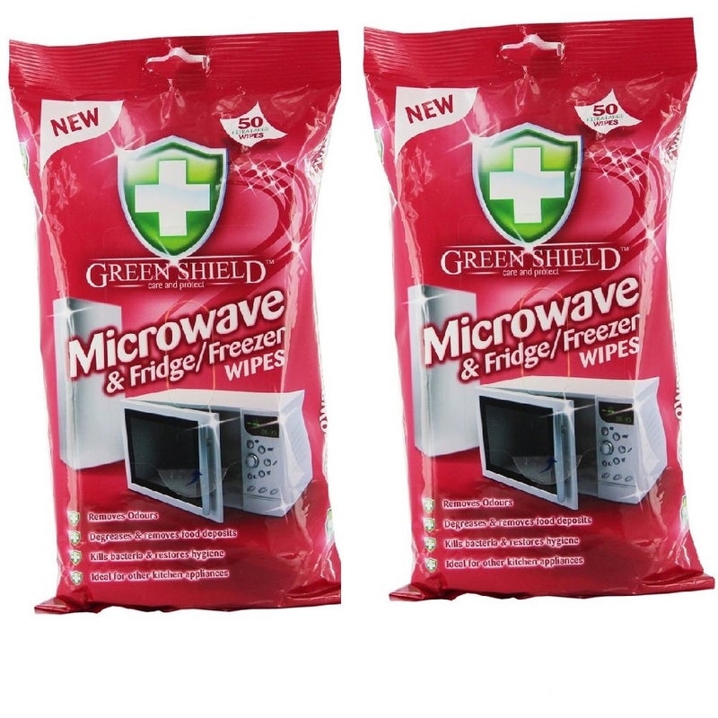 Greenshield Microwave and Fridge Freezer Wipes 70's Pack of 2 - Image 2