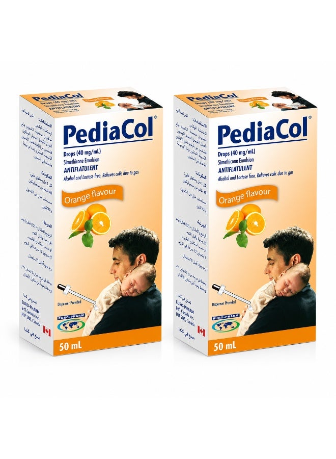 PEDIACOL DROPS ORANGE 50ML (PACK OF 2)